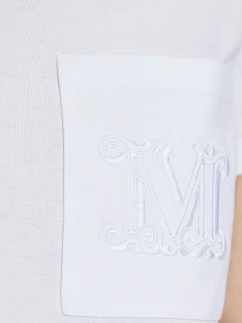 Max Mara logo-embroidered T-shirt - White