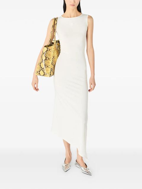 Marine Serre pearl logo asymmetrical midi dress - White - zdjęcie produktu nr 2