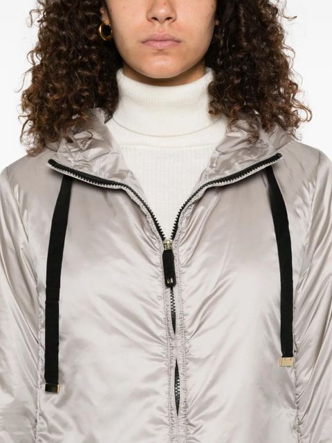 Max Mara The Cube Green hooded zip-front jacket - Grey