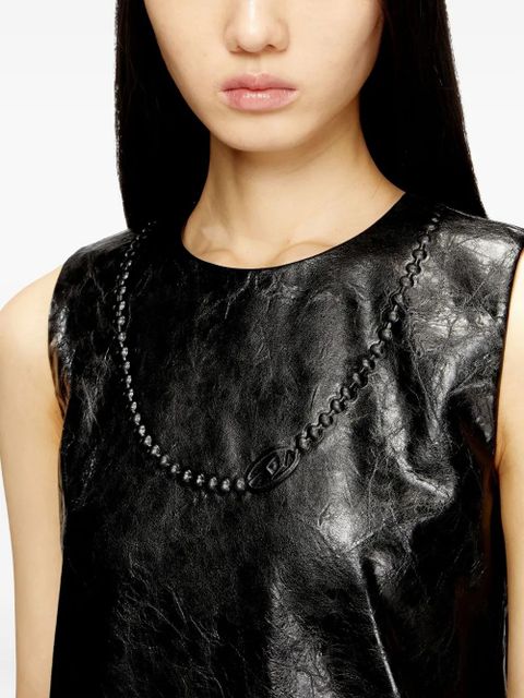 Diesel D-Ares logo-embossed mini dress - Black