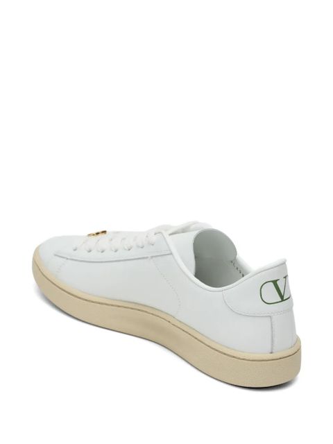 Valentino Garavani logo leather sneakers - White