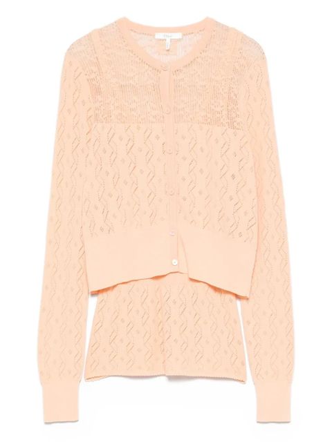 Chloé cotton cardigan and top set - Orange - zdjęcie produktu nr 1