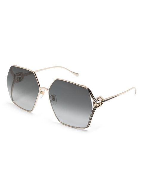 Gucci Eyewear oversize square-frame sunglasses - Gold
