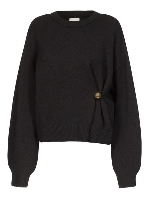 LouLou de Saison Bill draped metallic-ornament sweater - Black - zdjęcie produktu nr 1