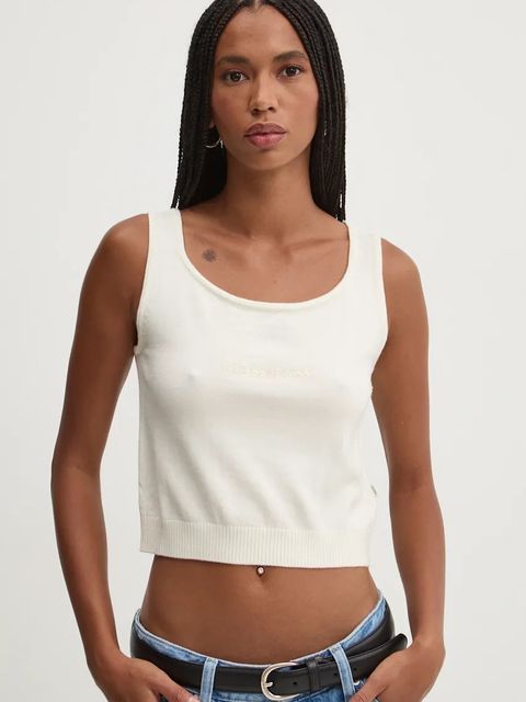 Guess Jeans top z domieszką jedwabiu - zdjęcie produktu nr 1