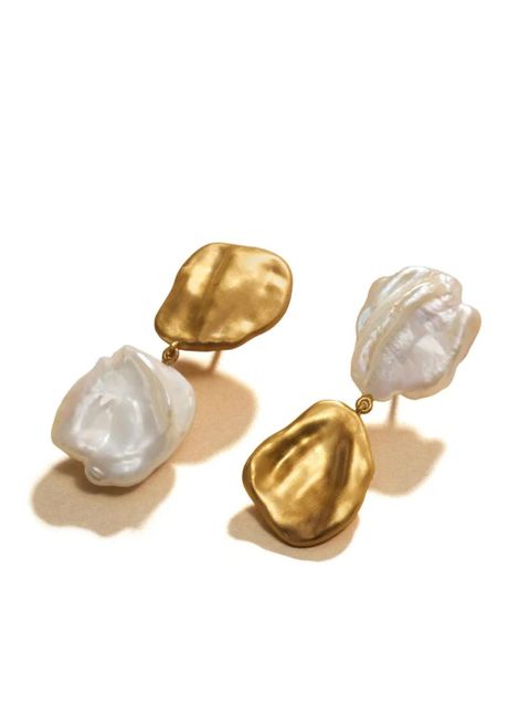 Monica Vinader x Amy Powney keshi-pearl stud drop earrings - Gold - zdjęcie produktu nr 2