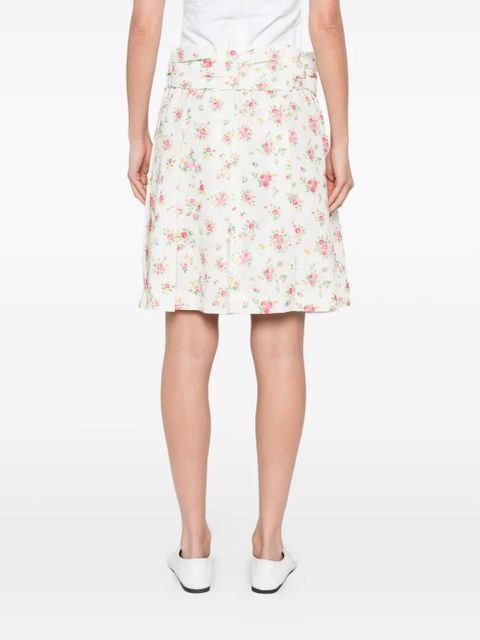 SHUSHU/TONG floral mini skirt - White