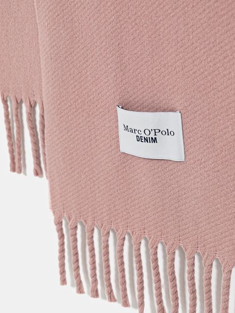 Marc O'Polo szalik wełniany damski kolor różowy gładki 5000007136 - zdjęcie produktu nr 2