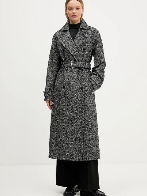 HUGO spodnie damskie kolor czarny szerokie high waist 50542647 - zdjęcie produktu nr 2