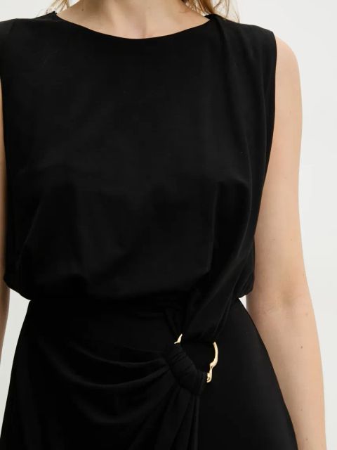 Answear.LAB sukienka kolor czarny maxi prosta