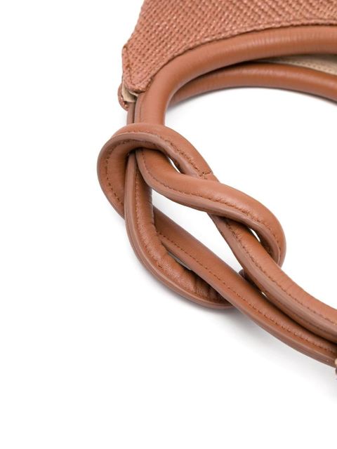 Cult Gaia Adina raffia shoulder bag - Brown