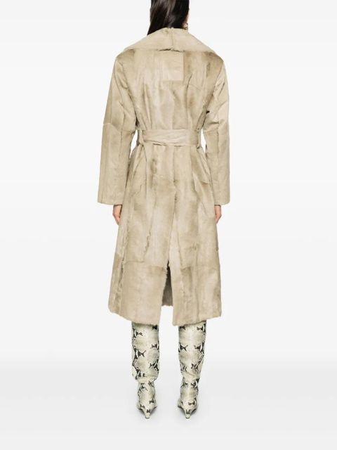 Burberry brushed trench coat - Brown