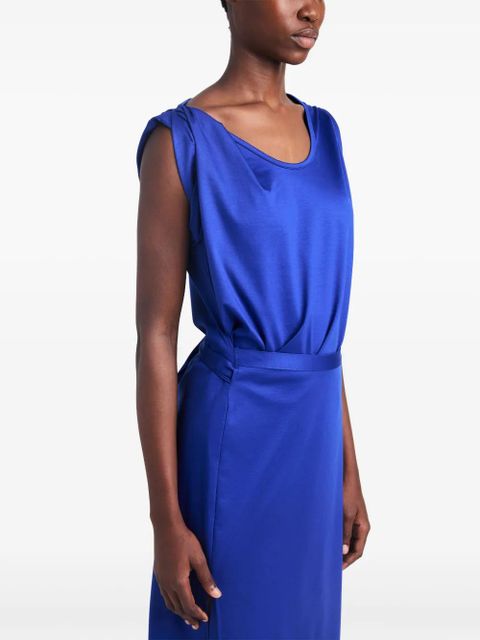 Proenza Schouler scoop neck organic cotton dress - Blue