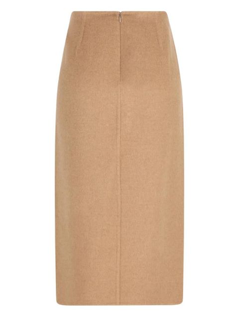 Max Mara buckle-detail midi skirt - Brown - zdjęcie produktu nr 2