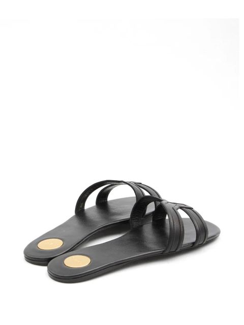 Saint Laurent Mabrouka double-strap sandals - Black