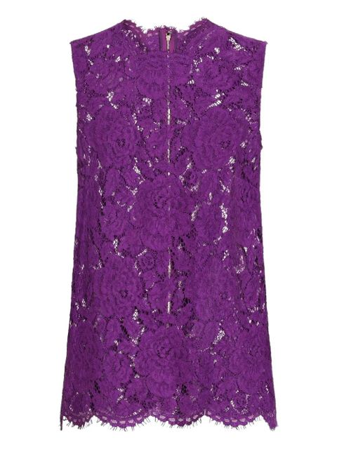 Dolce & Gabbana DNA lace-detailing top - Purple - zdjęcie produktu nr 1