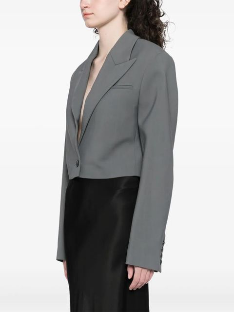 Nanushka cropped boxy fit blazer - Grey