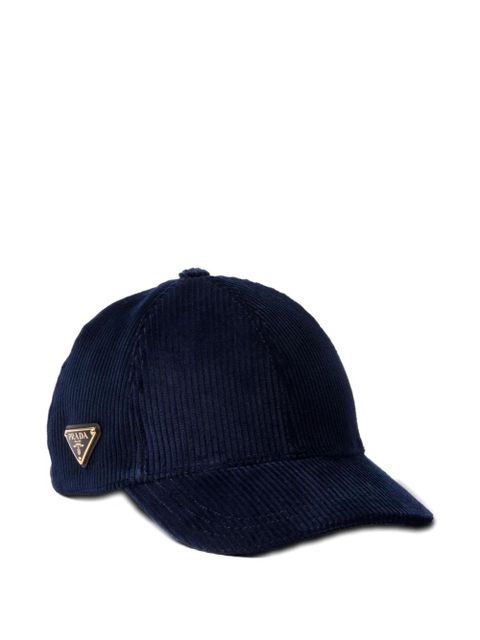 Prada corduroy baseball cap - Blue - zdjęcie produktu nr 1
