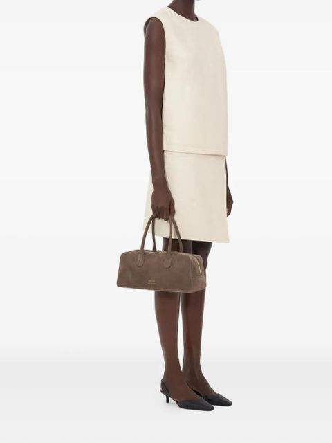 LouLou de Saison Fiza ostrich-effect zip top - Neutrals