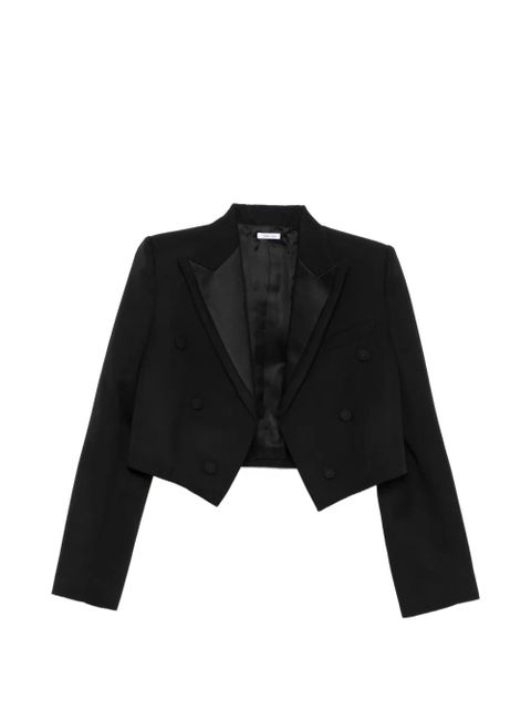 Alexander McQueen Double Lapel Cropped Jacket - Black - zdjęcie produktu nr 1
