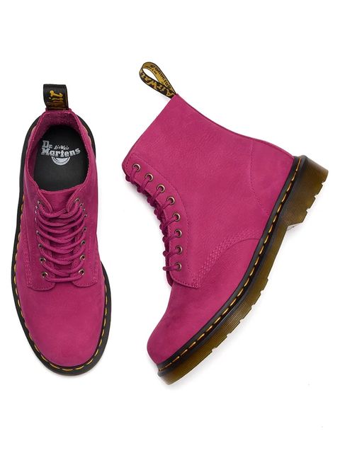 Dr. Martens botki 1460 Pascal damskie kolor różowy na płaskim obcasie DM42596650