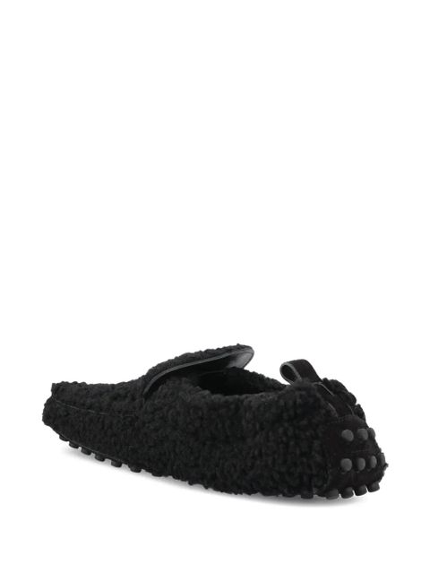 Tod's shearling loafers - Black