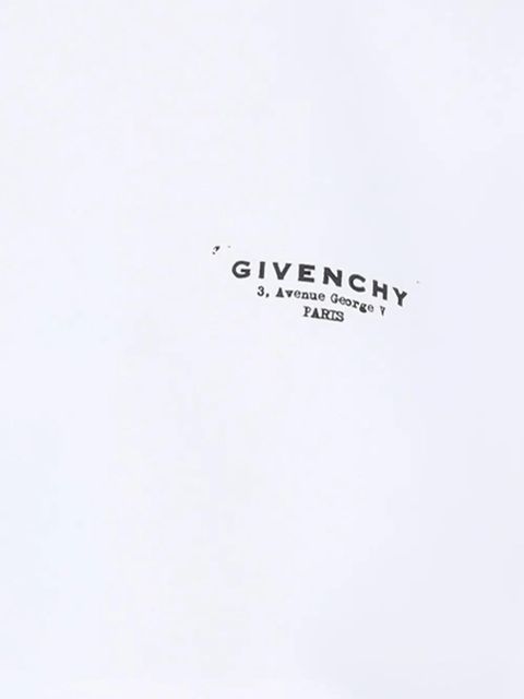 Givenchy logo-print cropped long-sleeve t-shirt - White