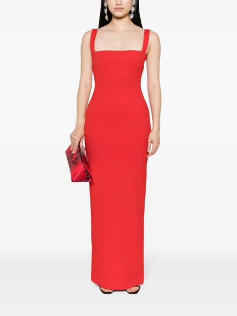 Solace London Joni square-neck dress - Red