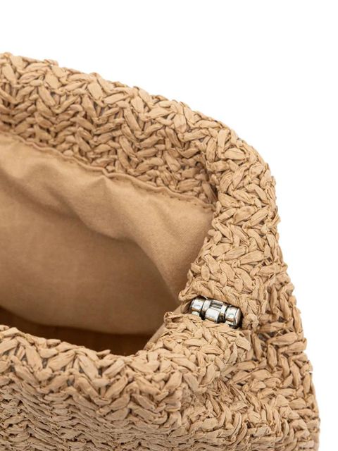 TWINSET woven heart-plaque make up bag - Neutrals