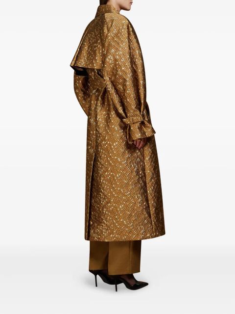 Max Mara metallic jacquard trench coat - Gold - zdjęcie produktu nr 2