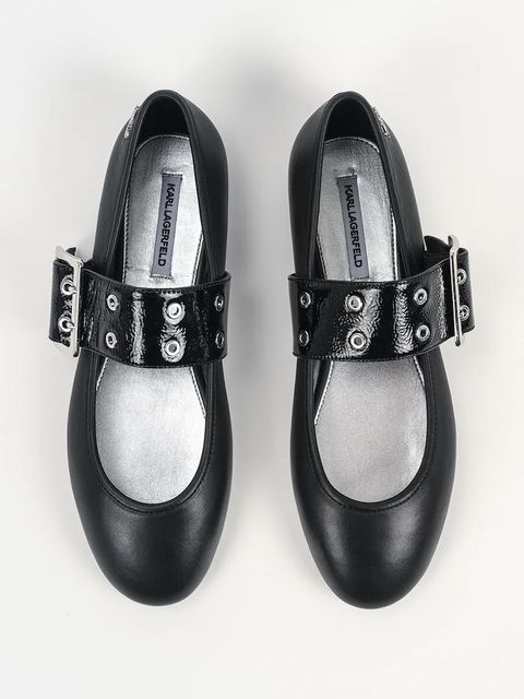 Karl Lagerfeld baleriny skórzane KARO