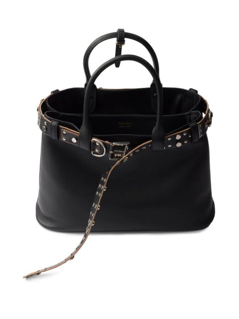 Prada large Buckle tote bag - Black
