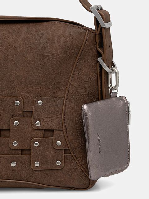 Desigual torebka NEW PATCH 2 CHOCO kolor brązowy 25WAXPBP