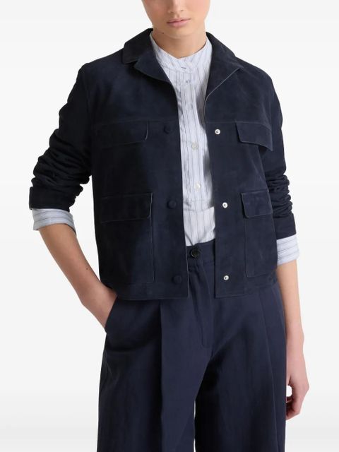 Yves Salomon suede jacket - Blue