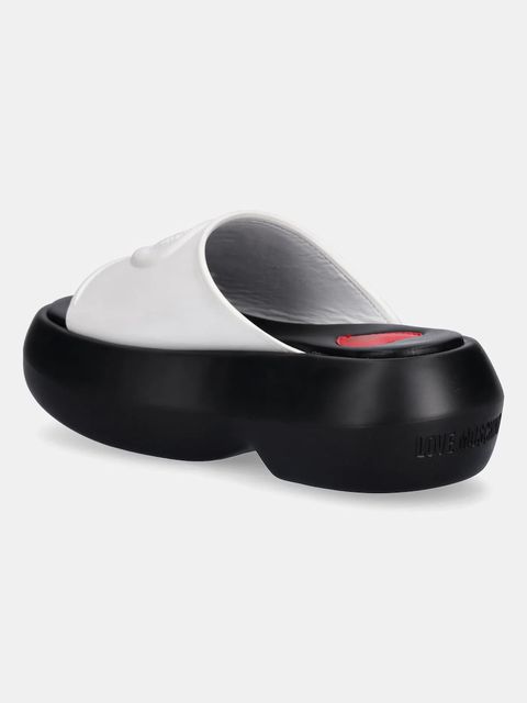 Love Moschino klapki damskie kolor biały na platformie JA28207I0MI40100 - zdjęcie produktu nr 2