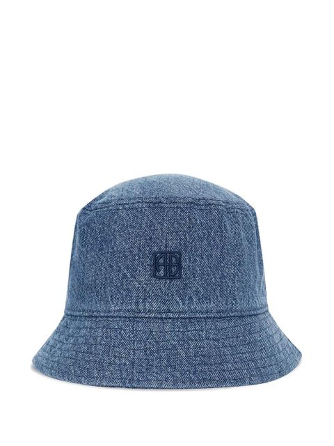 ANINE BING shadow blue logo bucket hat - zdjęcie produktu nr 1