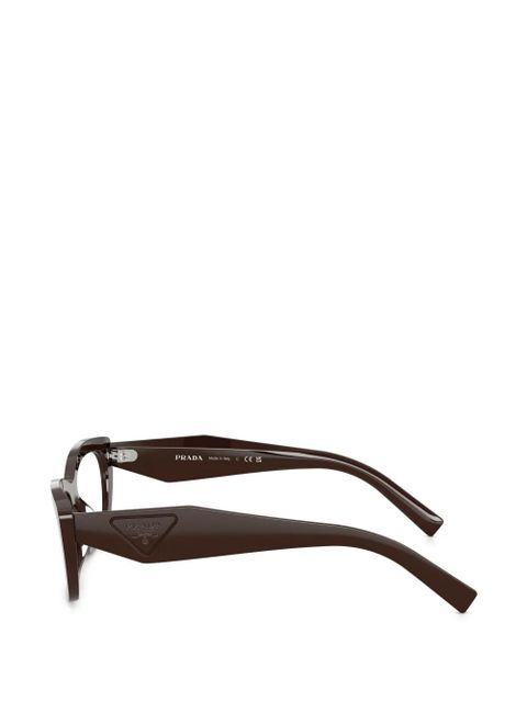 Prada Eyewear clear-lense glasses - Brown