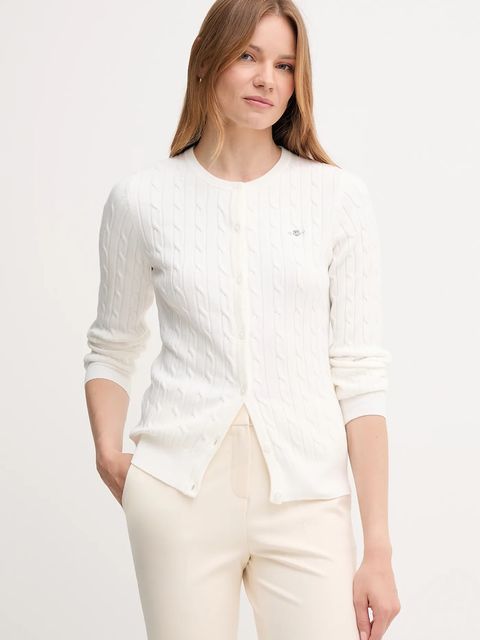 Gant kardigan damski kolor beżowy lekki 4800103 - zdjęcie produktu nr 1