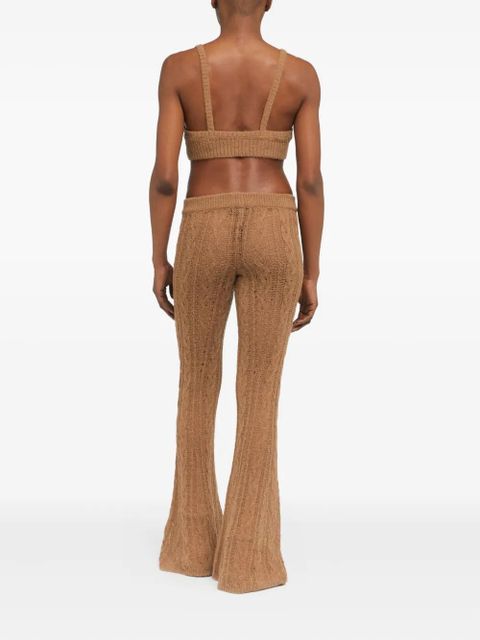 Alanui Desert Drift cable-knit top - Brown