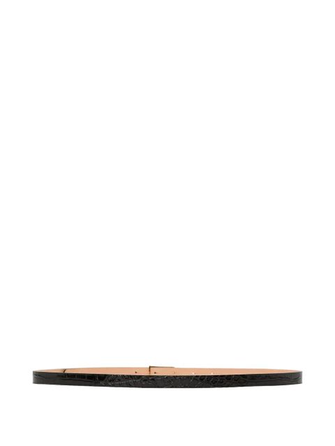 Victoria Beckham micro Dorian croc-effect leather belt - Black - zdjęcie produktu nr 2