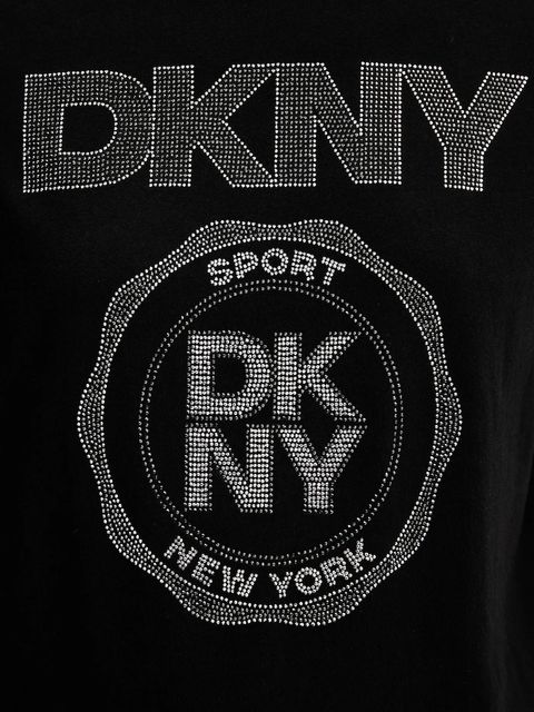 Dkny t-shirt bawełniany damski kolor czarny DP5T1366