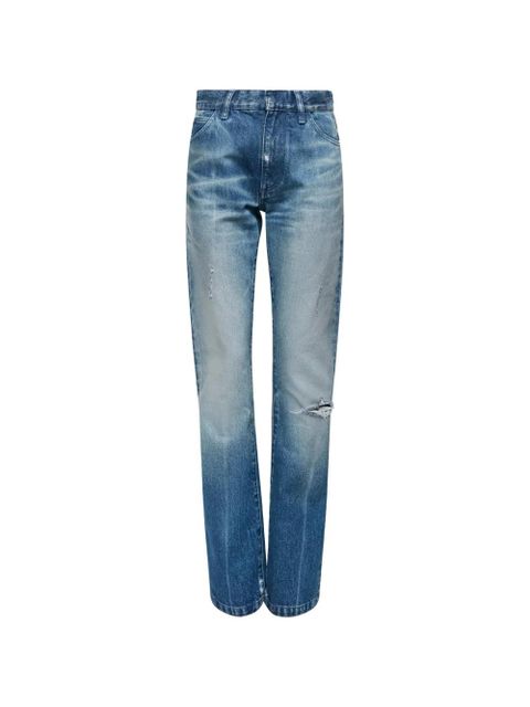 MM6 Maison Margiela straight leg five-pocket jeans - Blue - zdjęcie produktu nr 1