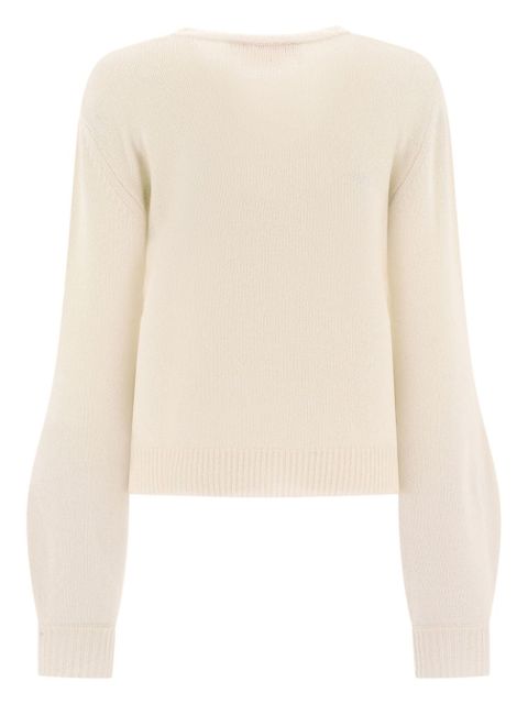 Marni logo-appliqué cashmere jumper - Neutrals