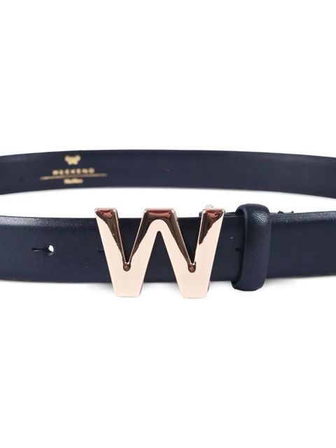 Weekend Max Mara logo-buckle leather belt - Blue