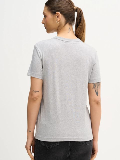 Calvin Klein Jeans t-shirt bawełniany damski kolor szary LV047B224G