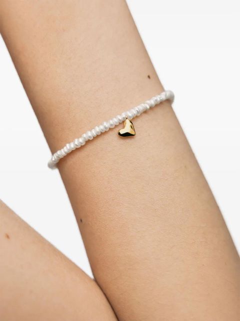 Monica Vinader Mini pearl heart bracelet - Gold