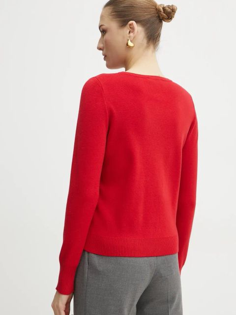Morgan sweter MGALON damski kolor czerwony lekki MGALON