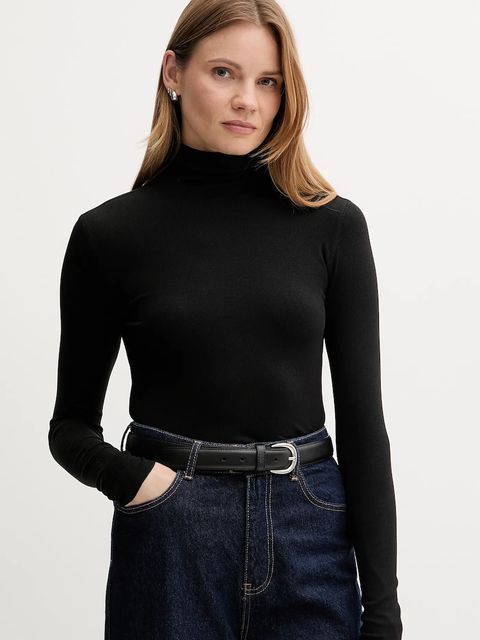 Polo Ralph Lauren sweter damski kolor czarny lekki z golfem 211976982 - zdjęcie produktu nr 1