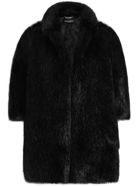 Dolce & Gabbana faux-fur coat - Black - zdjęcie produktu nr 1
