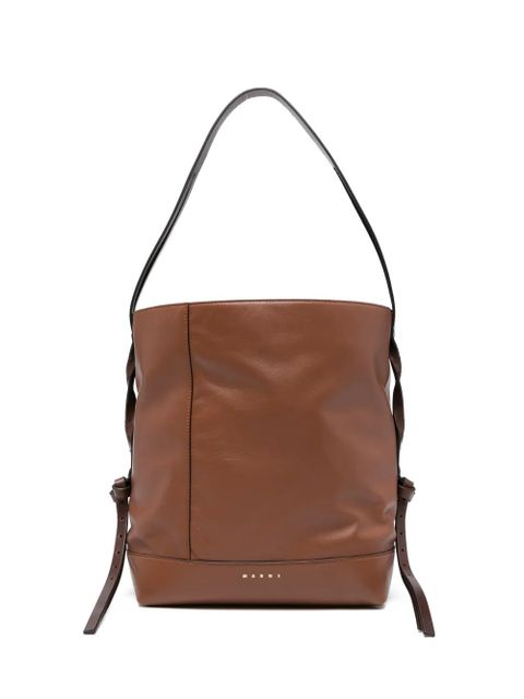 Marni logo-detail shoulder bag - Brown - zdjęcie produktu nr 1